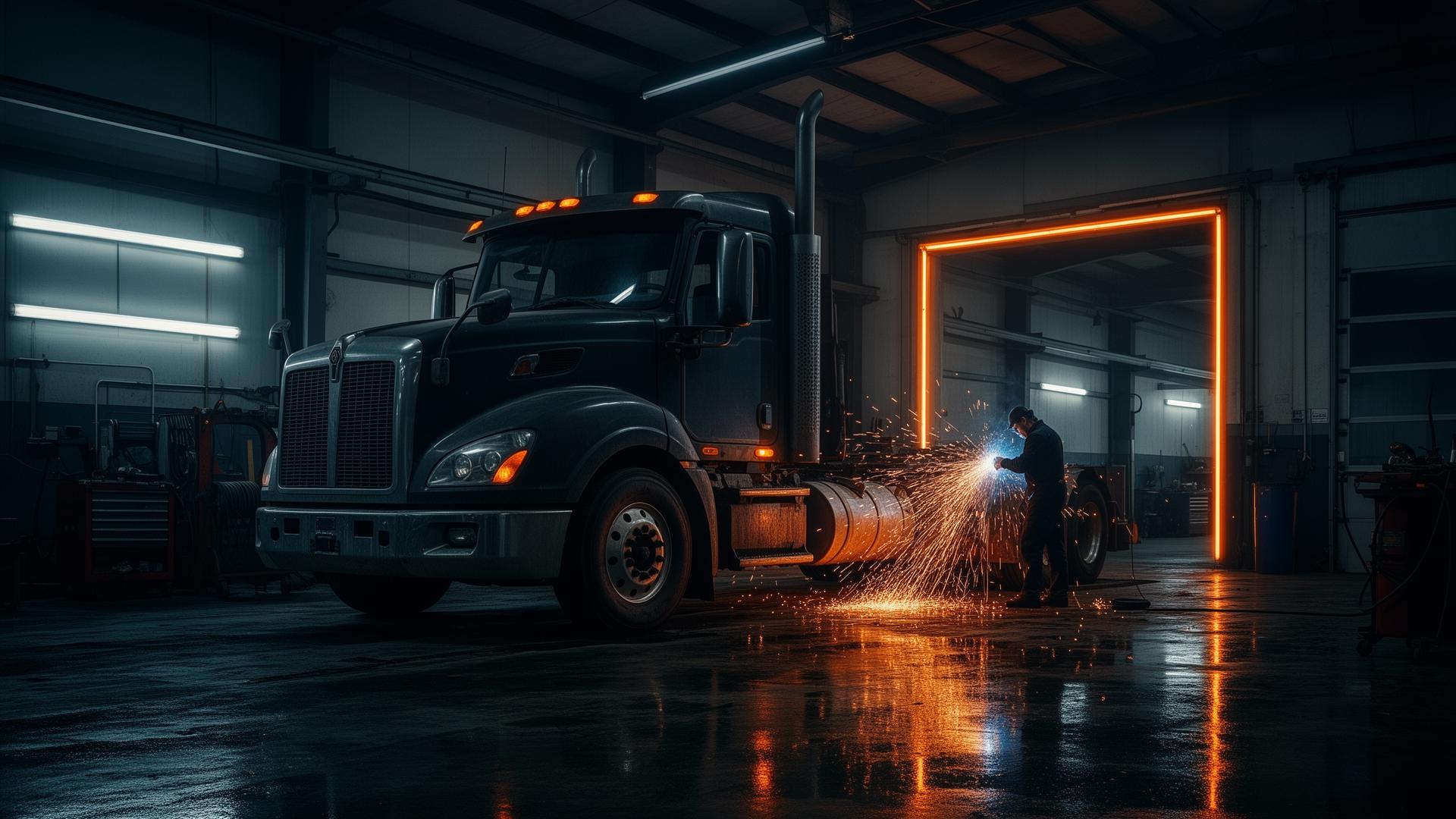 Heavy truck repair workshop